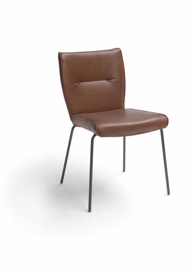 Navajo Eetkamerstoel Bruin Leer Industrieel Scaled