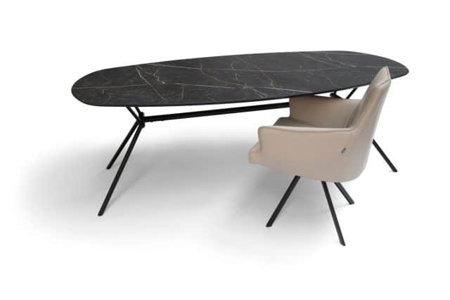 Spisebord Dansk Oval Hpl Marmor look Freya Breesnewworld