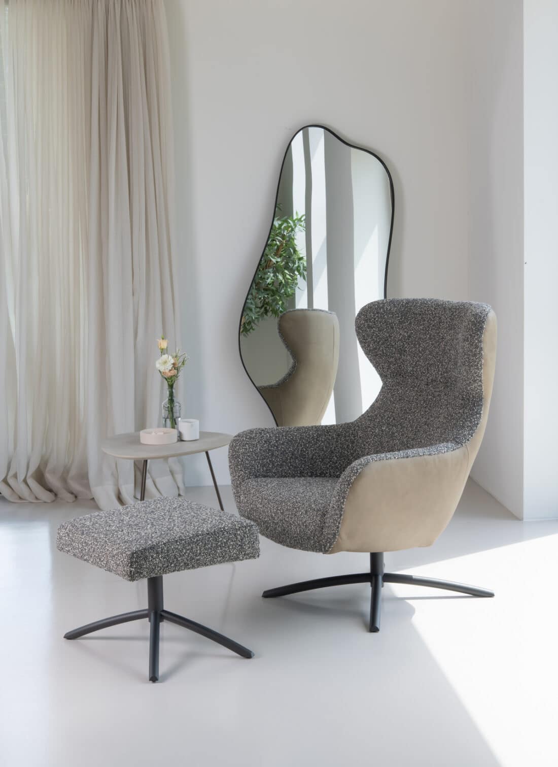 Layla Drehsessel mit Hocker Breesnewworld Design Sessel