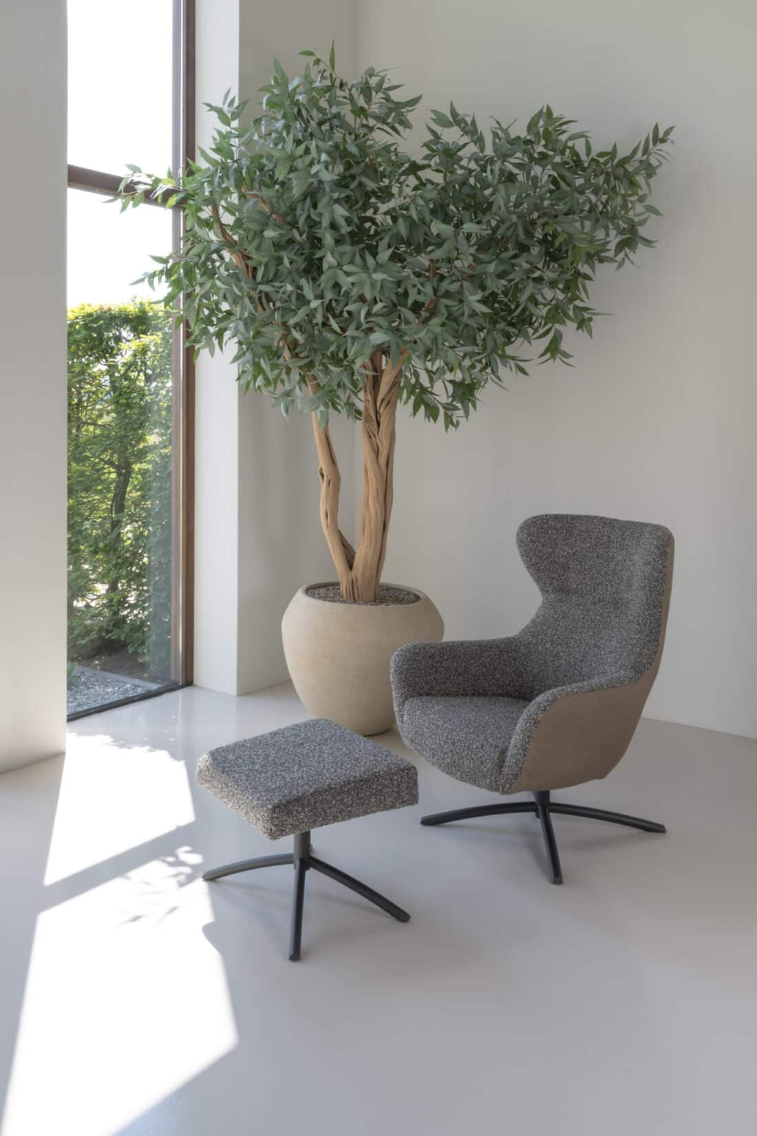 Layla Drehsessel mit Fußhocker Stoff Nuvola Deploeg Breesnewworld Design Sessel