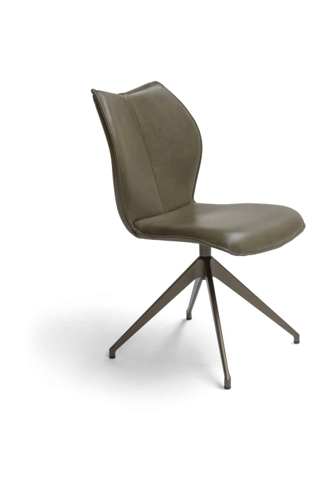 Kiq 24 Dining Chair Swivel Without Arm Leather Green Breesnewworld