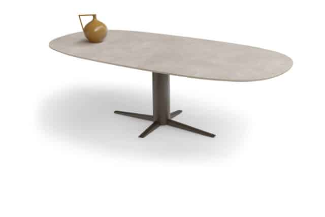 Thor spisebordsplade Superellips HPL sandsten