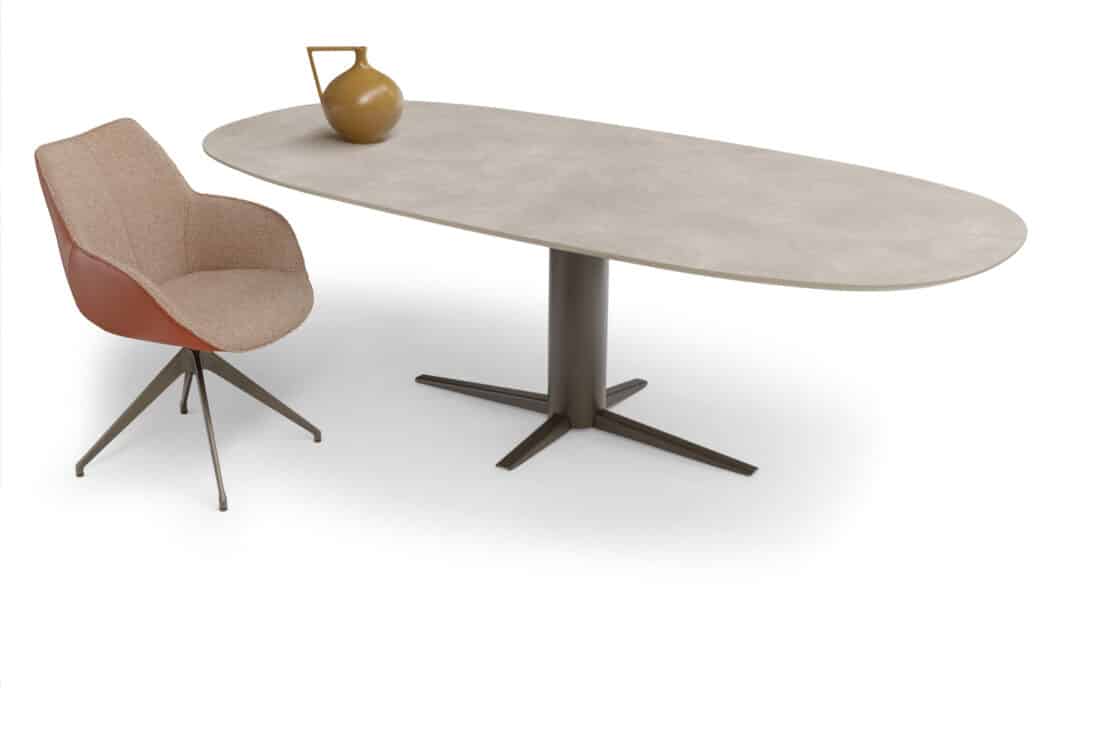Thor Eettafel Hpl Sandstone Blad Superellips