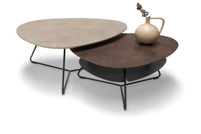 Twinny Stort Sofabord Porfidochiaro Twinny Lille Bronze